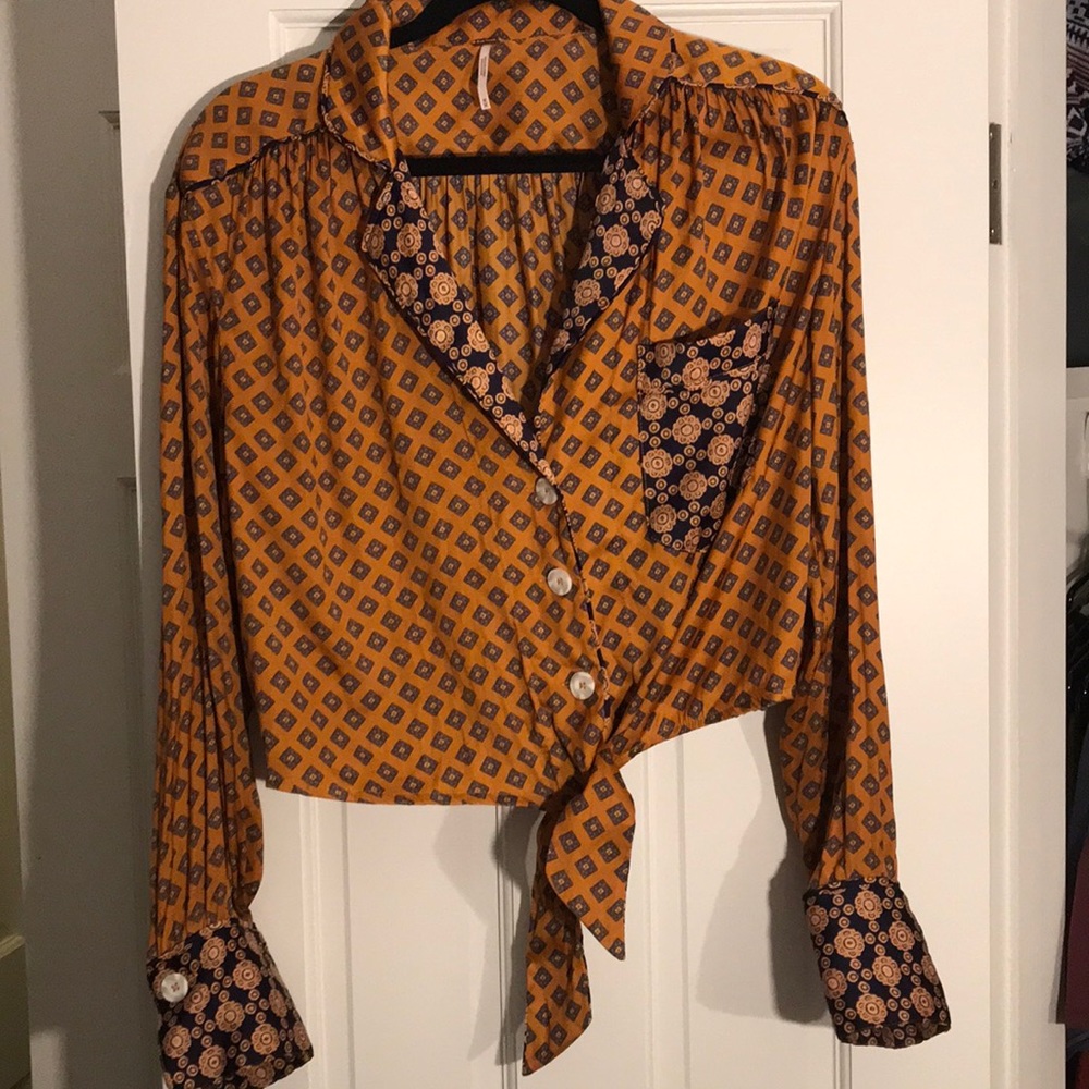 Cutest cropped blouse from Free People